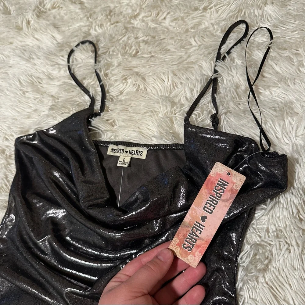 Inspired Hearts Midi Metallic Dress - Picture 11 of 11